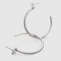 Reflection Hoop Earrings - Silver