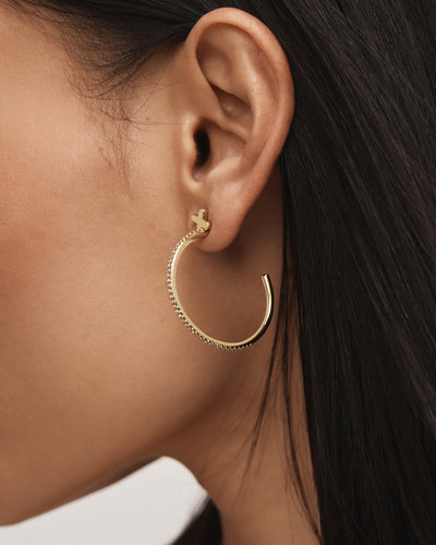 Reflection Hoop Earrings - Gold