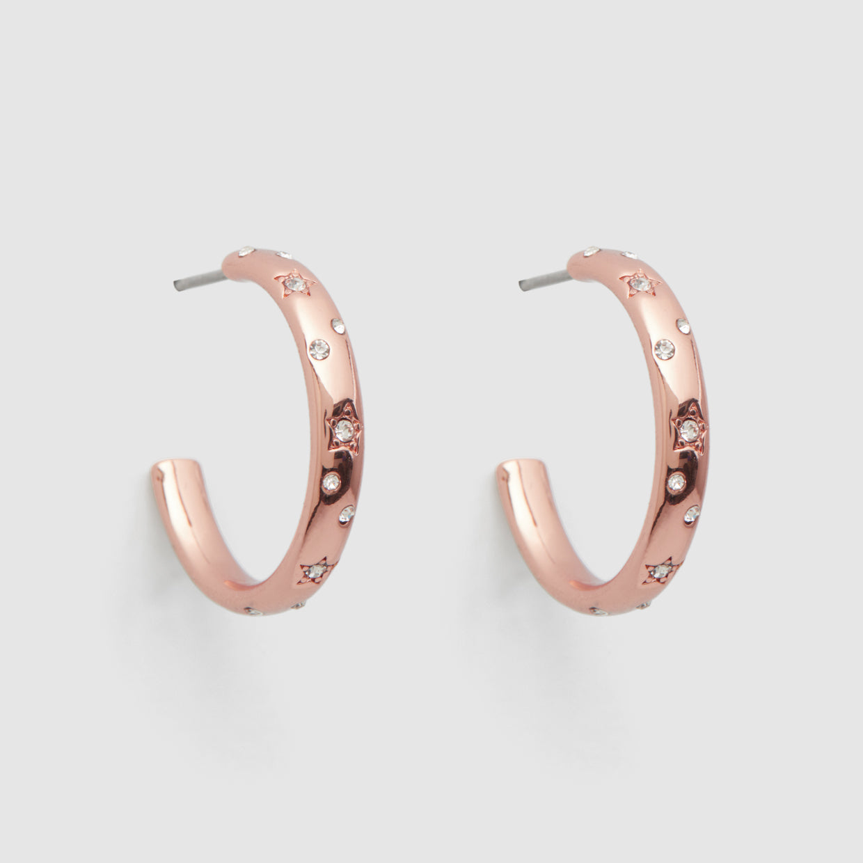 Stargazing Hoop Earrings - Rose Gold