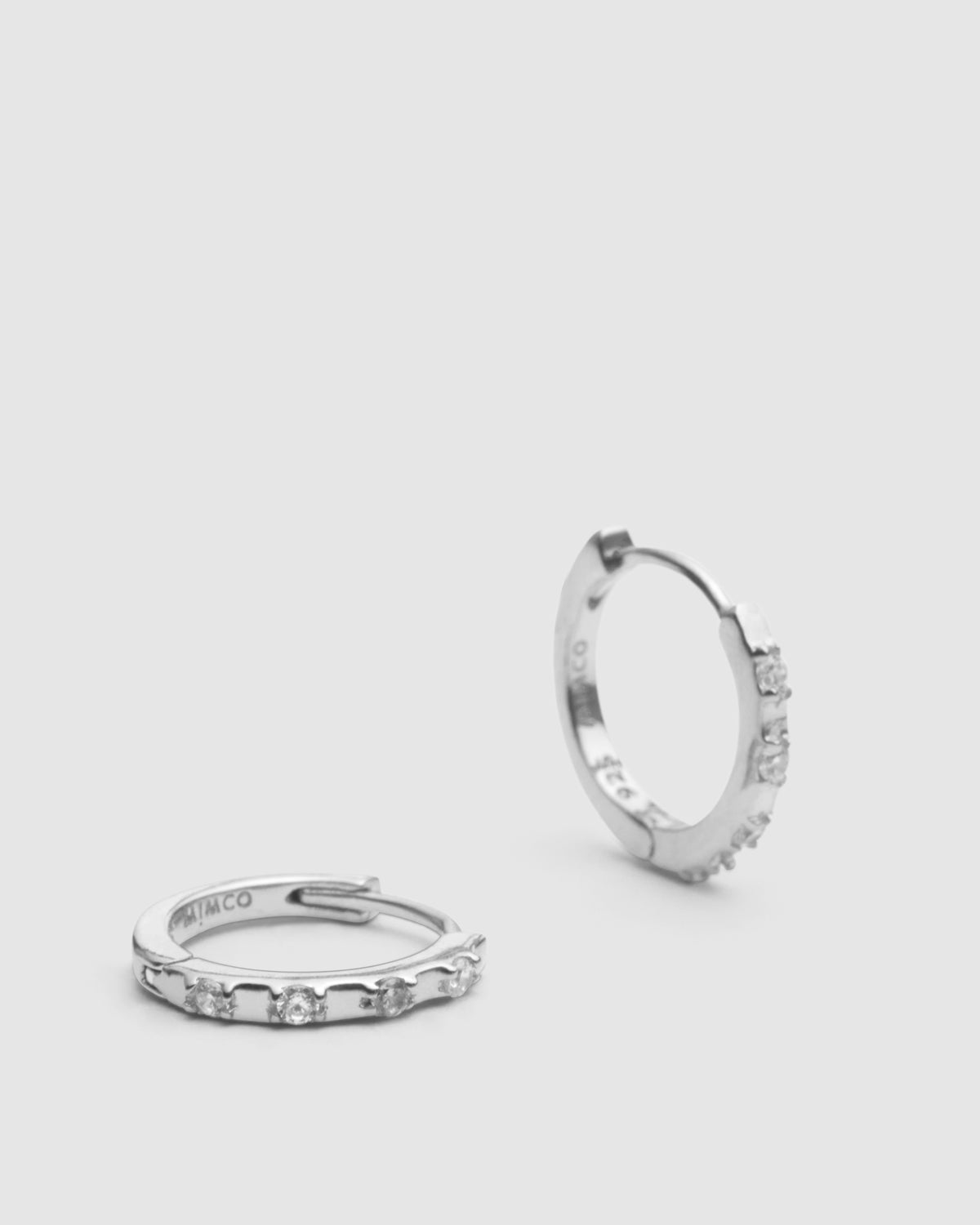 Vela Sterling SIlver Huggie Earrings - Silver