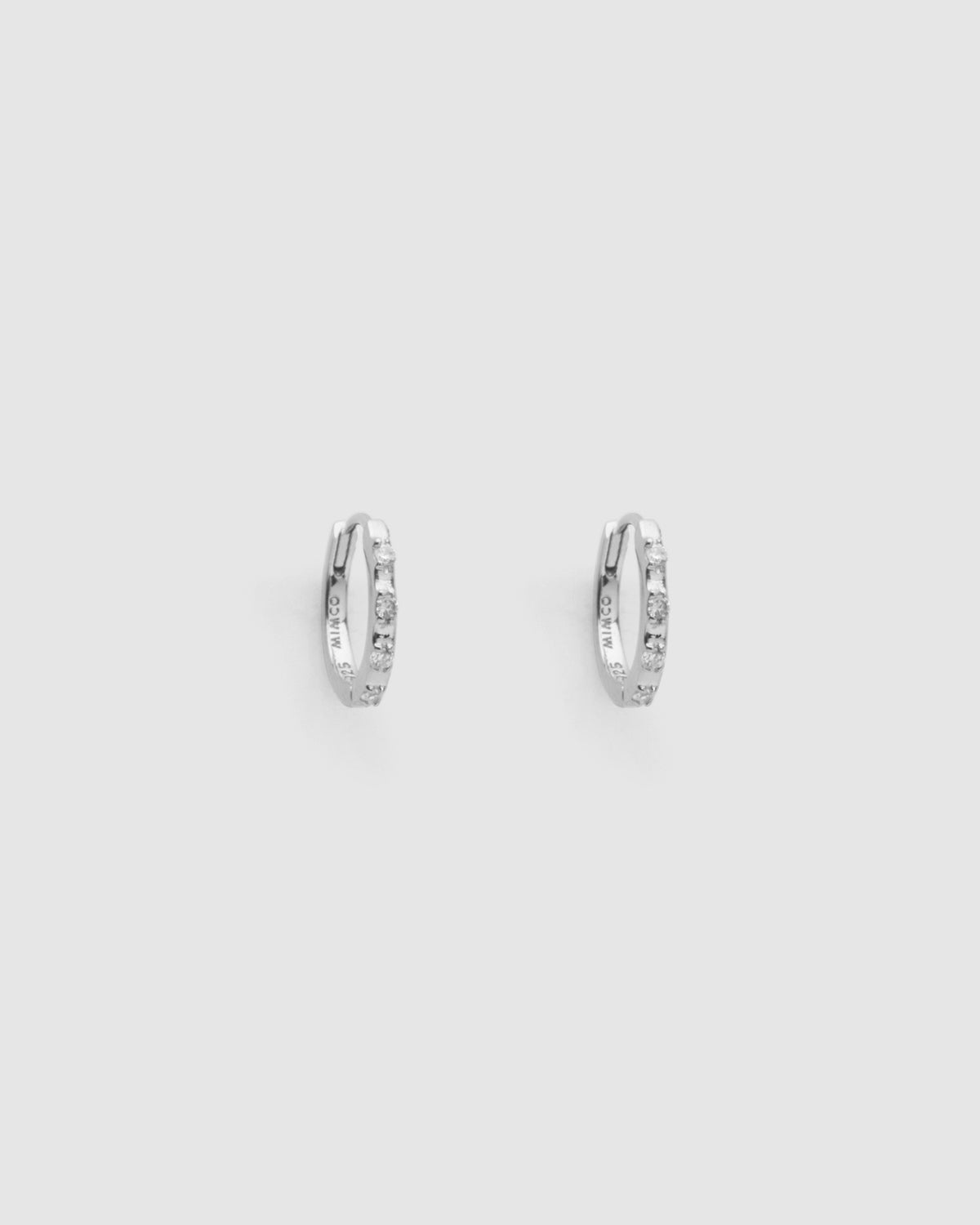 Vela Sterling SIlver Huggie Earrings - Silver