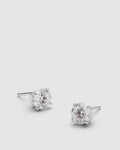 Dia-Mim 1 Carat Stud Earrings - Silver