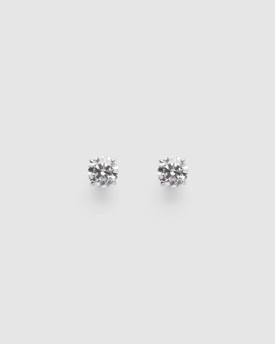 Dia-Mim 1 Carat Stud Earrings - Silver