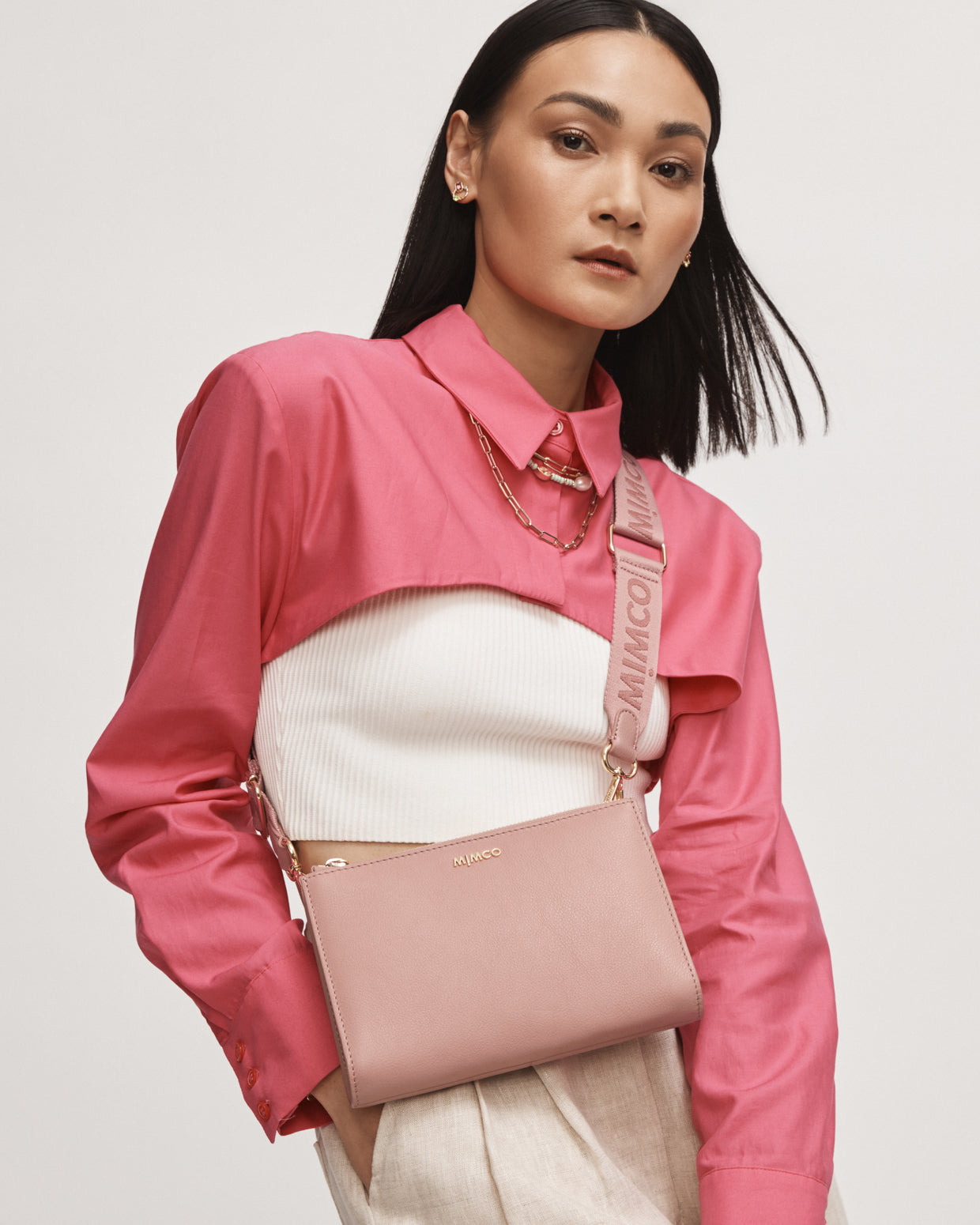 Classico Zip Medium Pouch - Spiced Rose