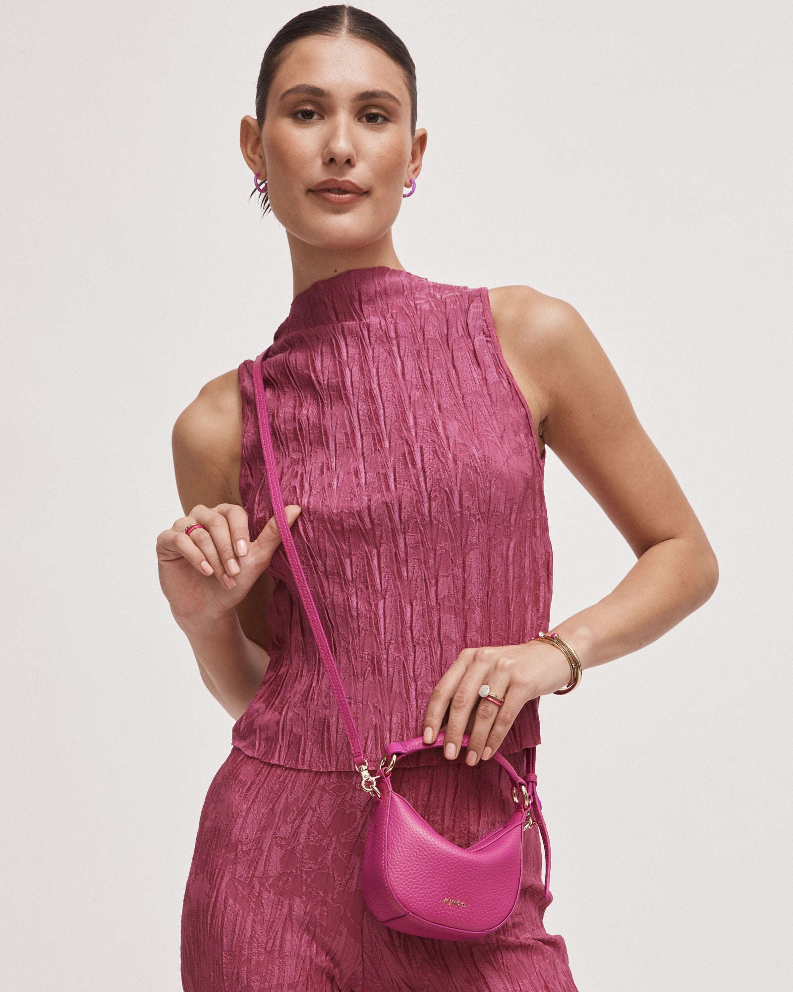 Luna Micro Crossbody Bag - Dahlia Pink