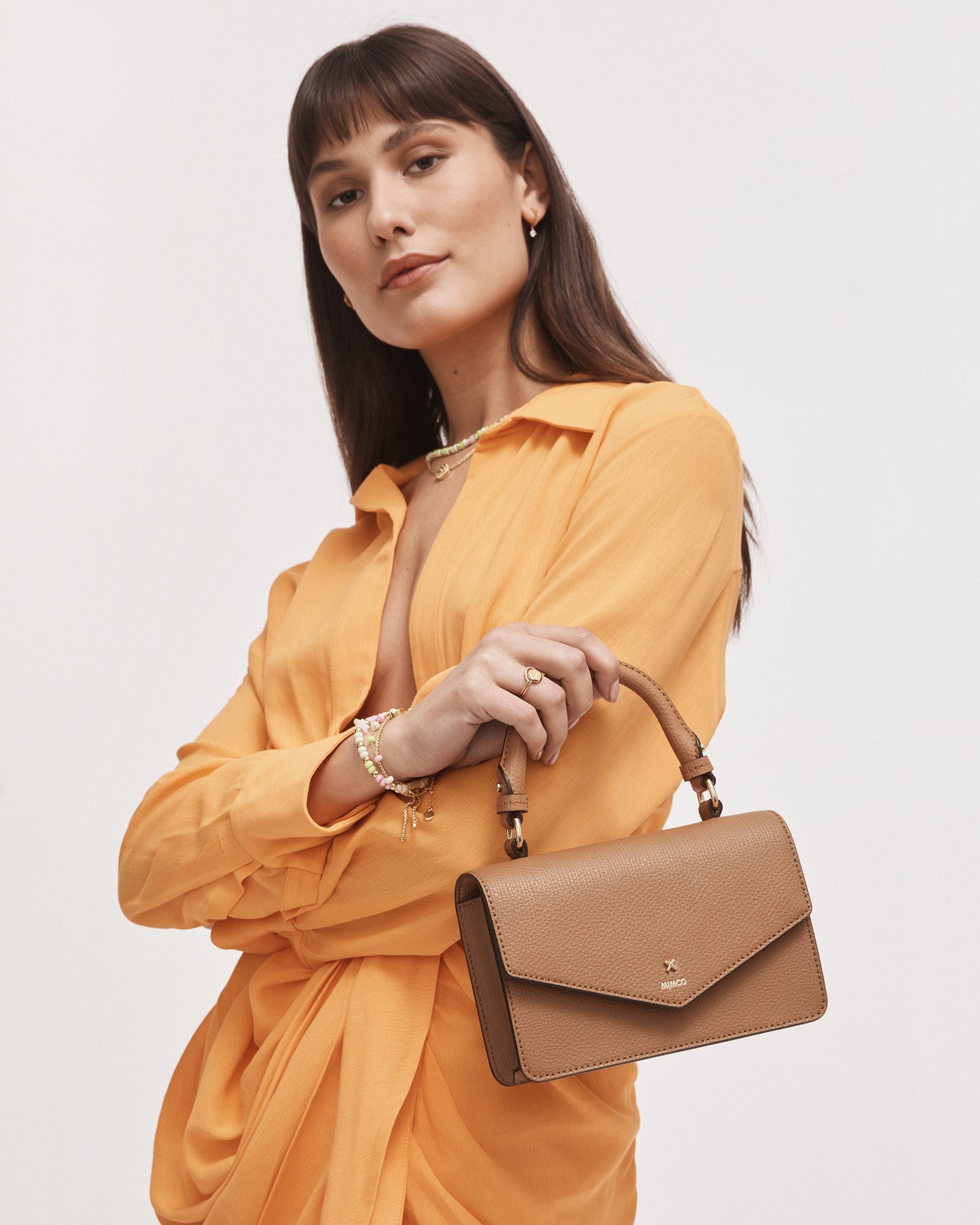 D-Vine Grab Crossbody Bag - Caramel