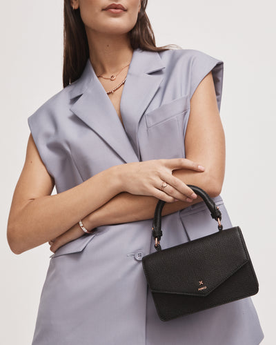 D-Vine Grab Crossbody Bag - Black Rose Gold