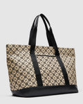 Mim-Gram Vacay Tote Bag - Natural Black