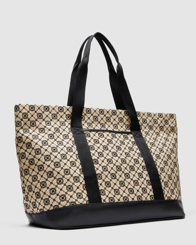 Mim-Gram Vacay Tote Bag - Natural Black