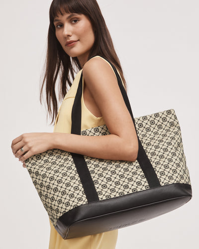 Mim-Gram Vacay Tote Bag - Natural Black