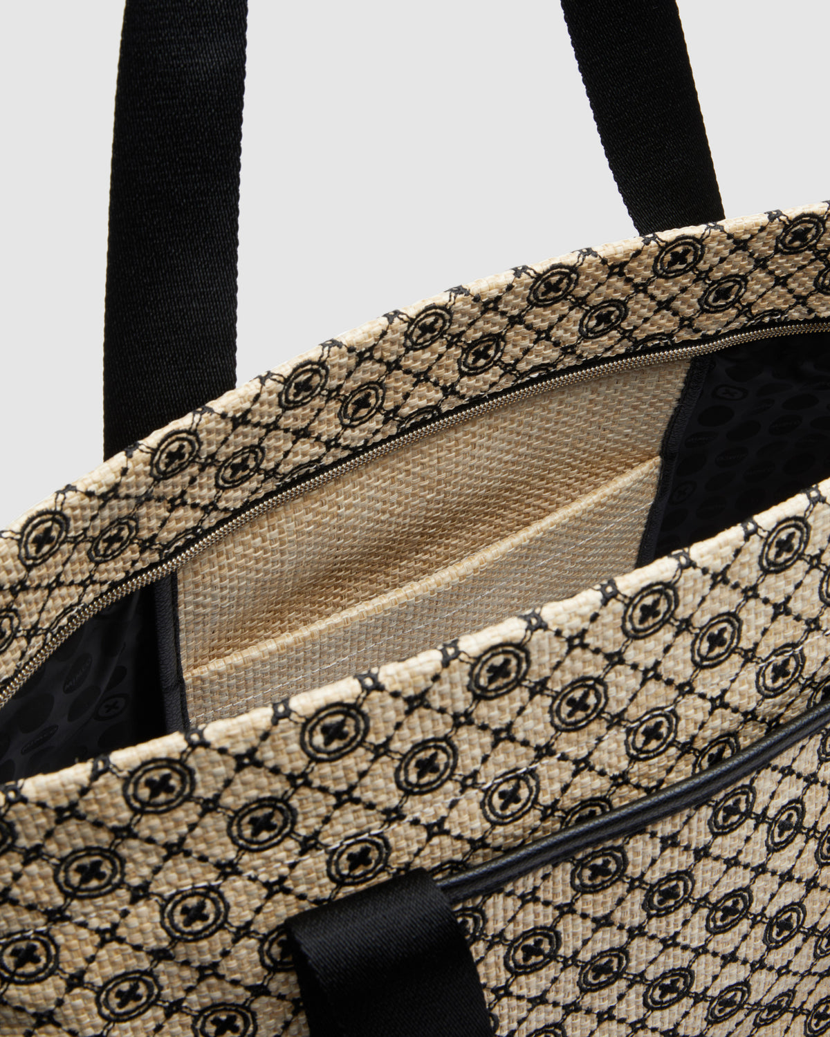 Mim-Gram Vacay Tote Bag - Natural Black