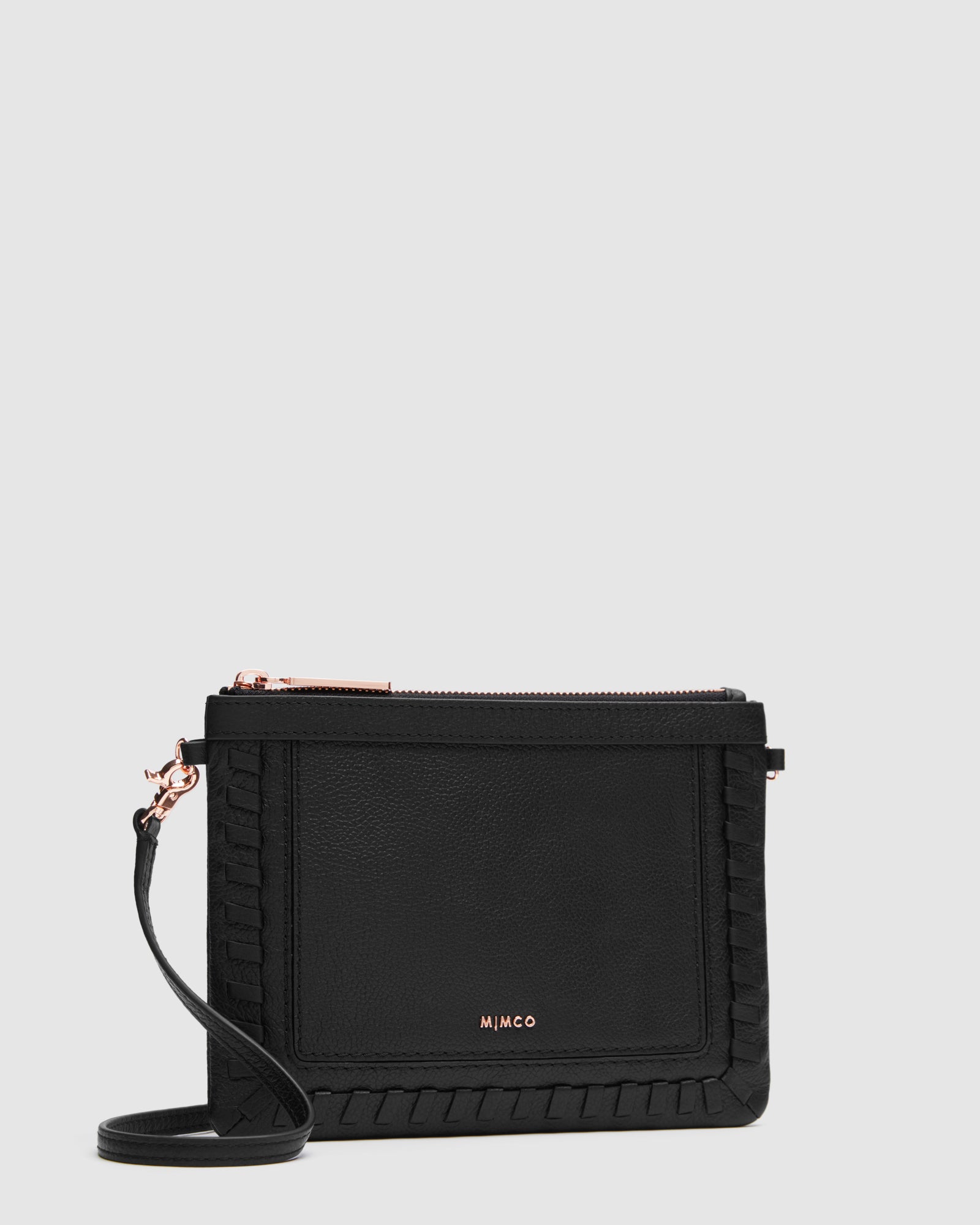 Piazza Medium Crossbody Pouch - Black Rose Gold