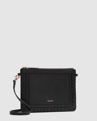 Piazza Medium Crossbody Pouch - Black Rose Gold