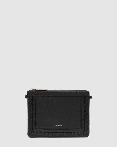 Piazza Medium Crossbody Pouch - Black Rose Gold