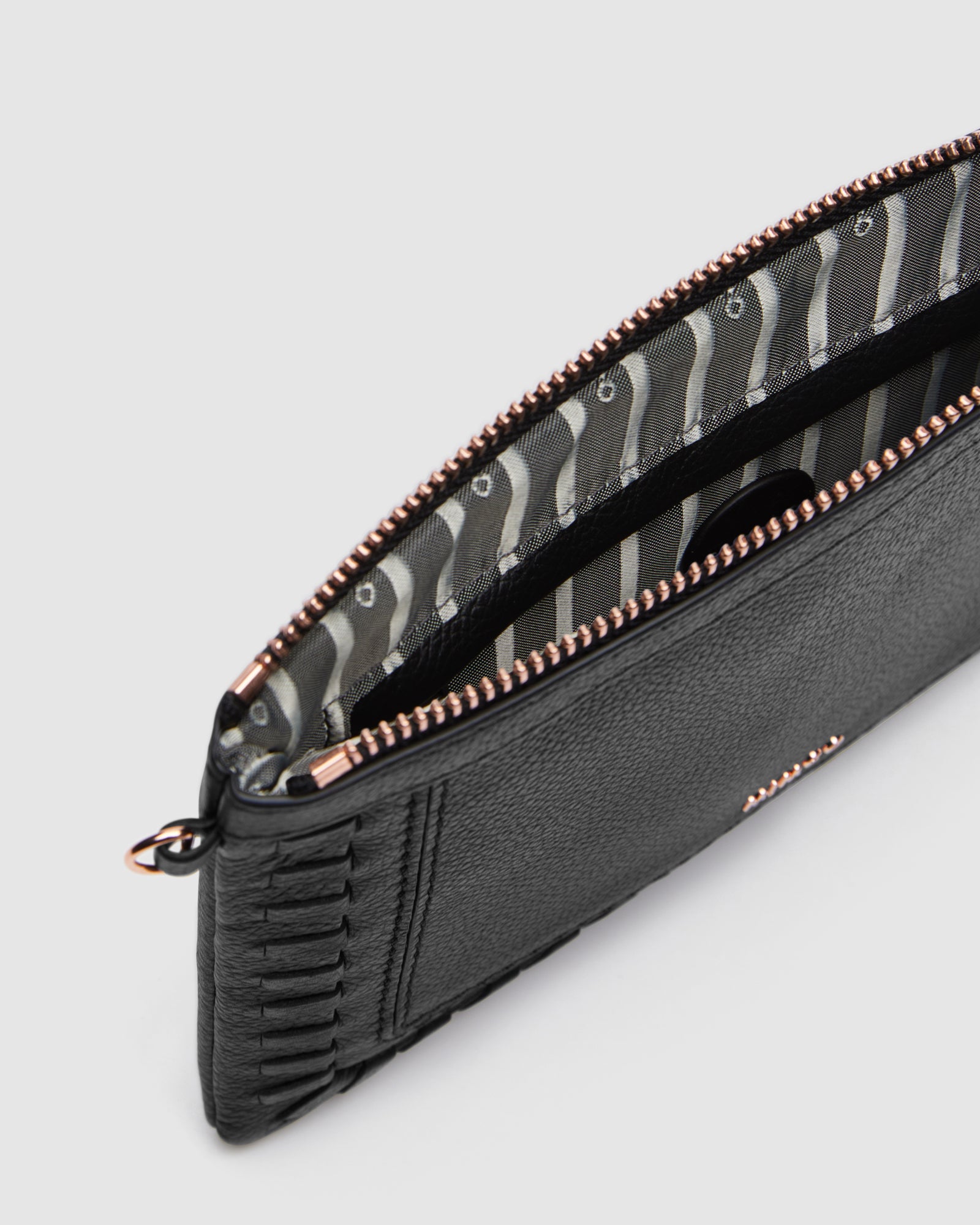 Piazza Medium Crossbody Pouch - Black Rose Gold