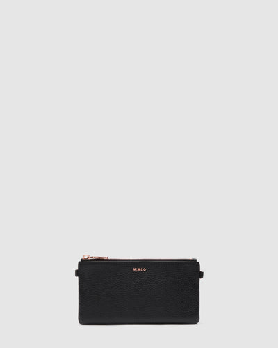 Classico Small Crossbody Pouch - Black Rose Gold