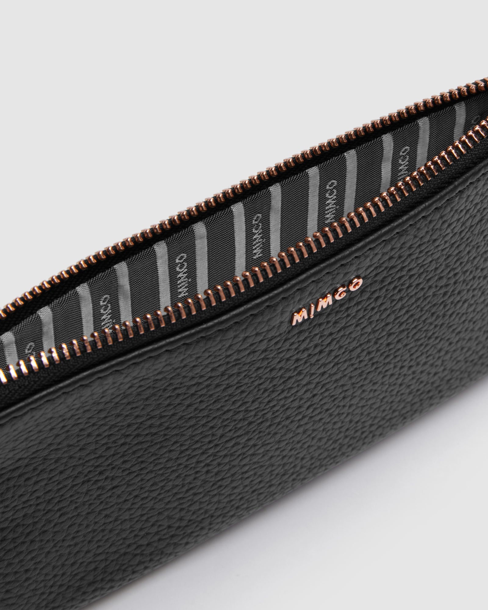 Classico Small Crossbody Pouch - Black Rose Gold