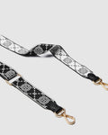 Mim-Gram Webbing Bag Strap - Black Light Gold