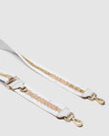 Sparkle Webbing Bag Strap - White