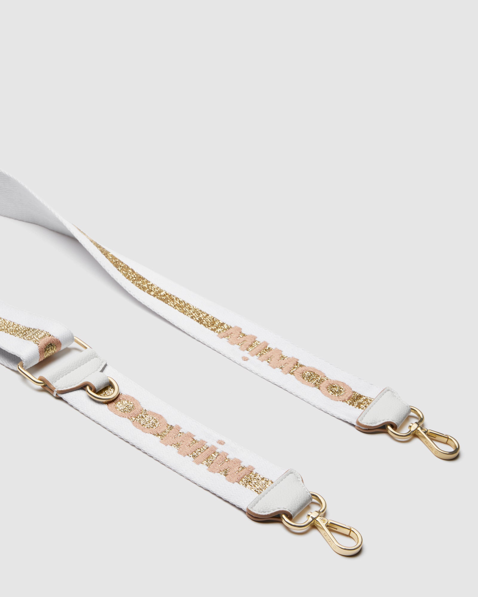 Sparkle Webbing Bag Strap - White