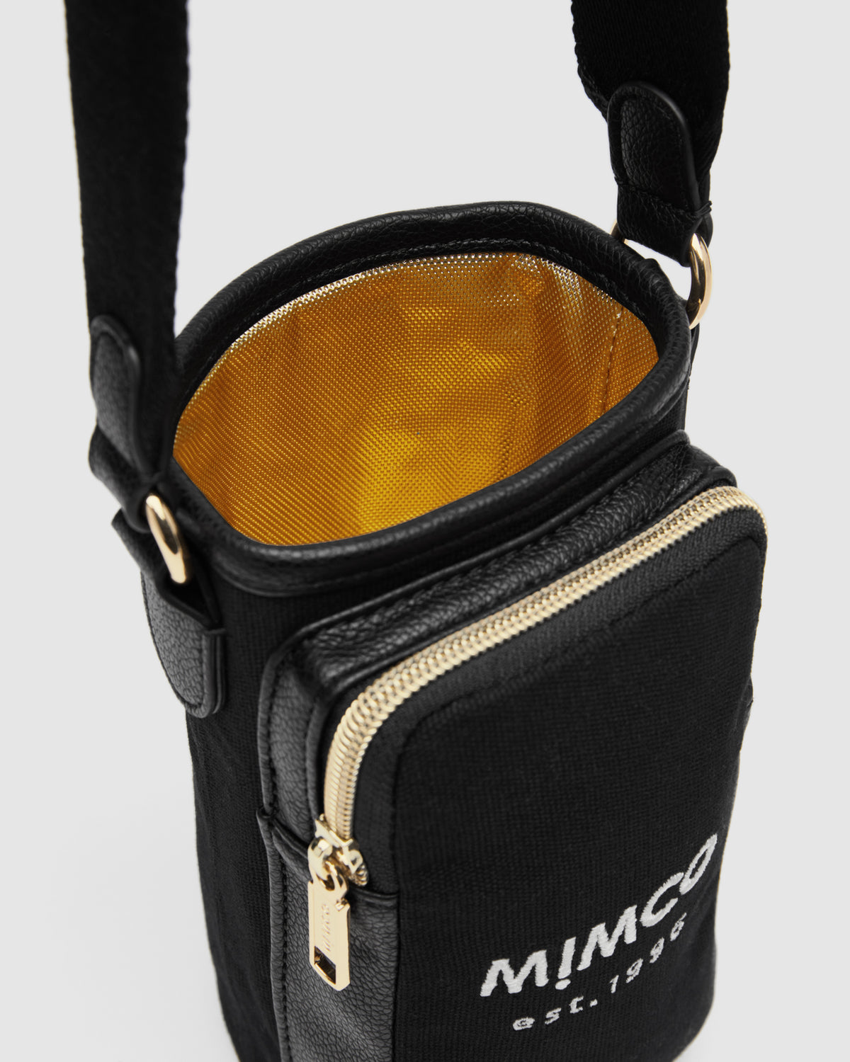 Vacation Water Bottle Crossbody Bag - Black Light Gold