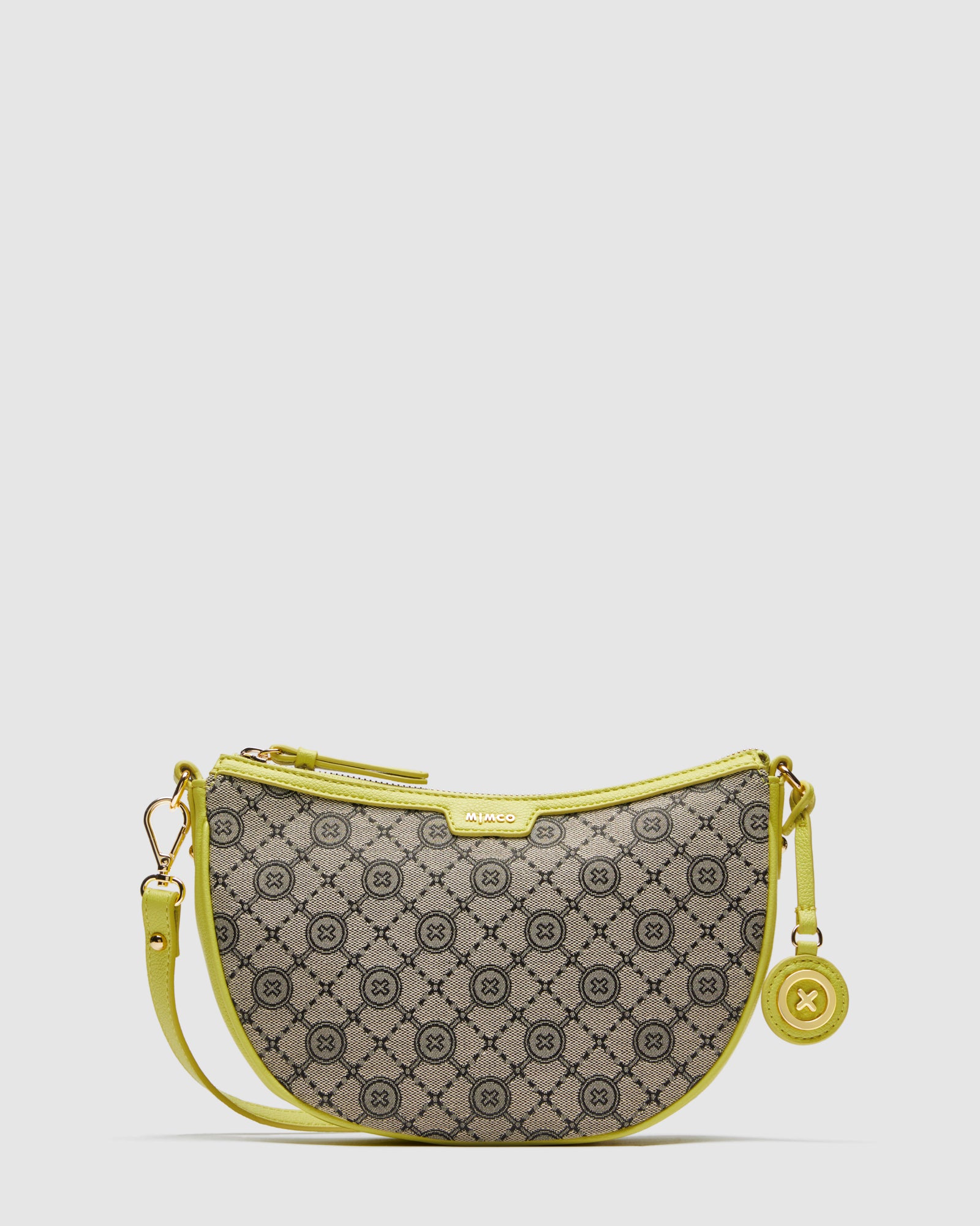 Mim-Gram Crescent Crossbody Bag - Acid Lime