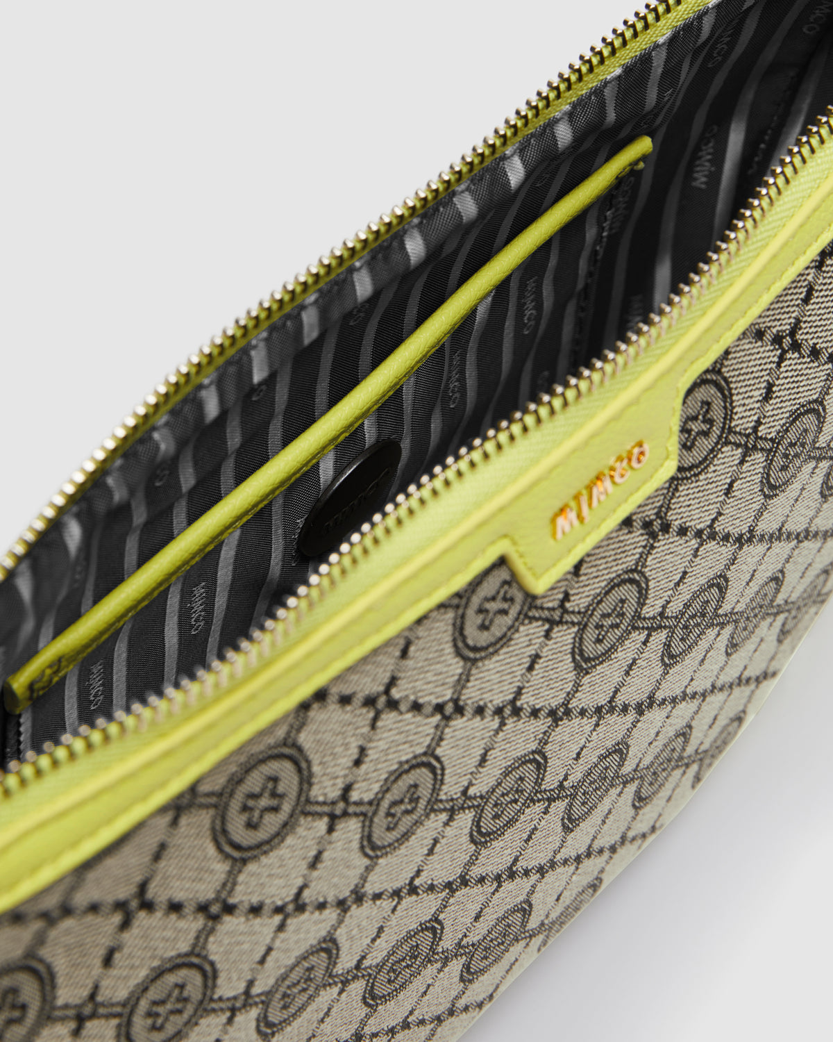 Mim-Gram Crescent Crossbody Bag - Acid Lime