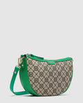 Mim-Gram Crescent Crossbody Bag - Field Green