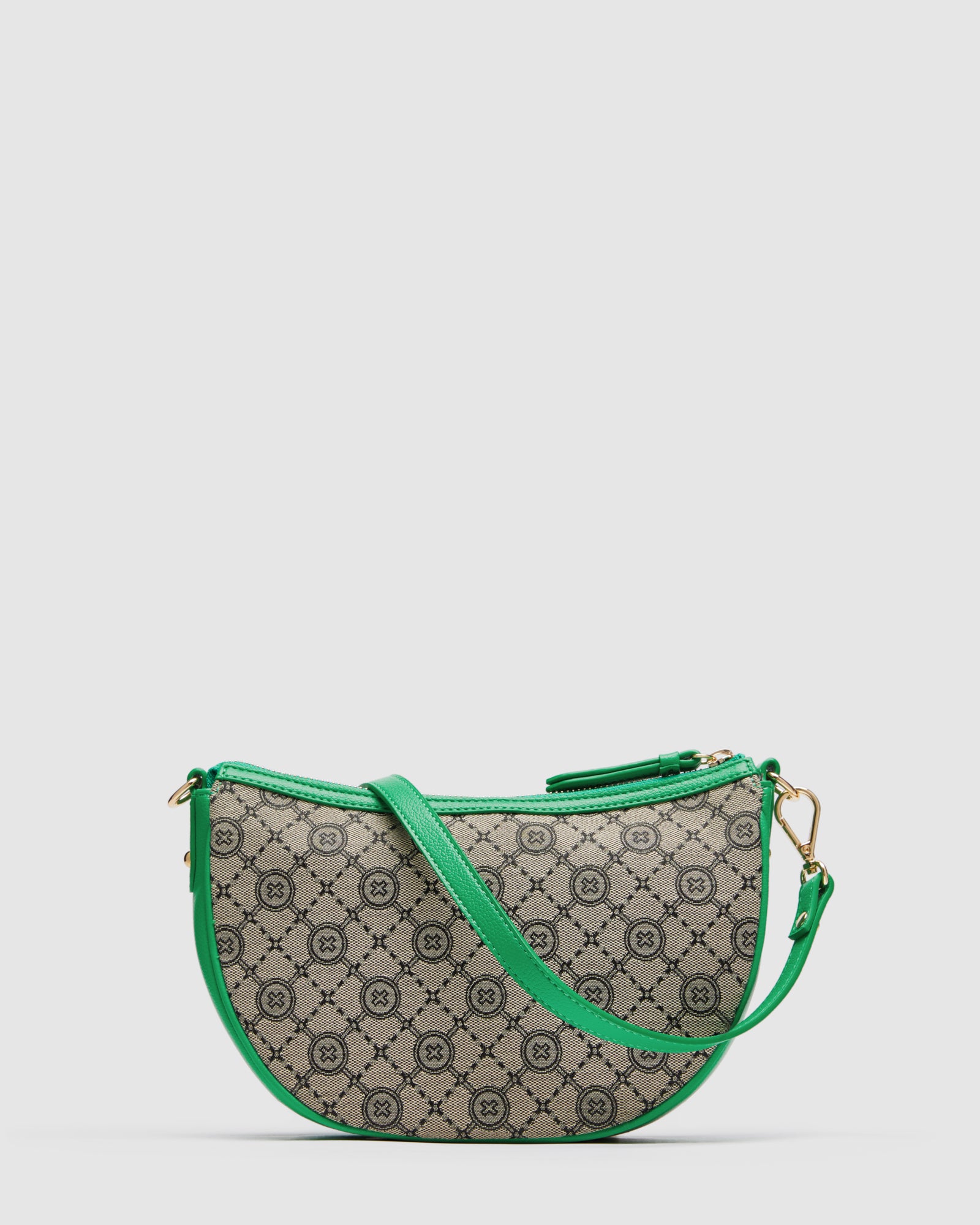 Mim-Gram Crescent Crossbody Bag - Field Green