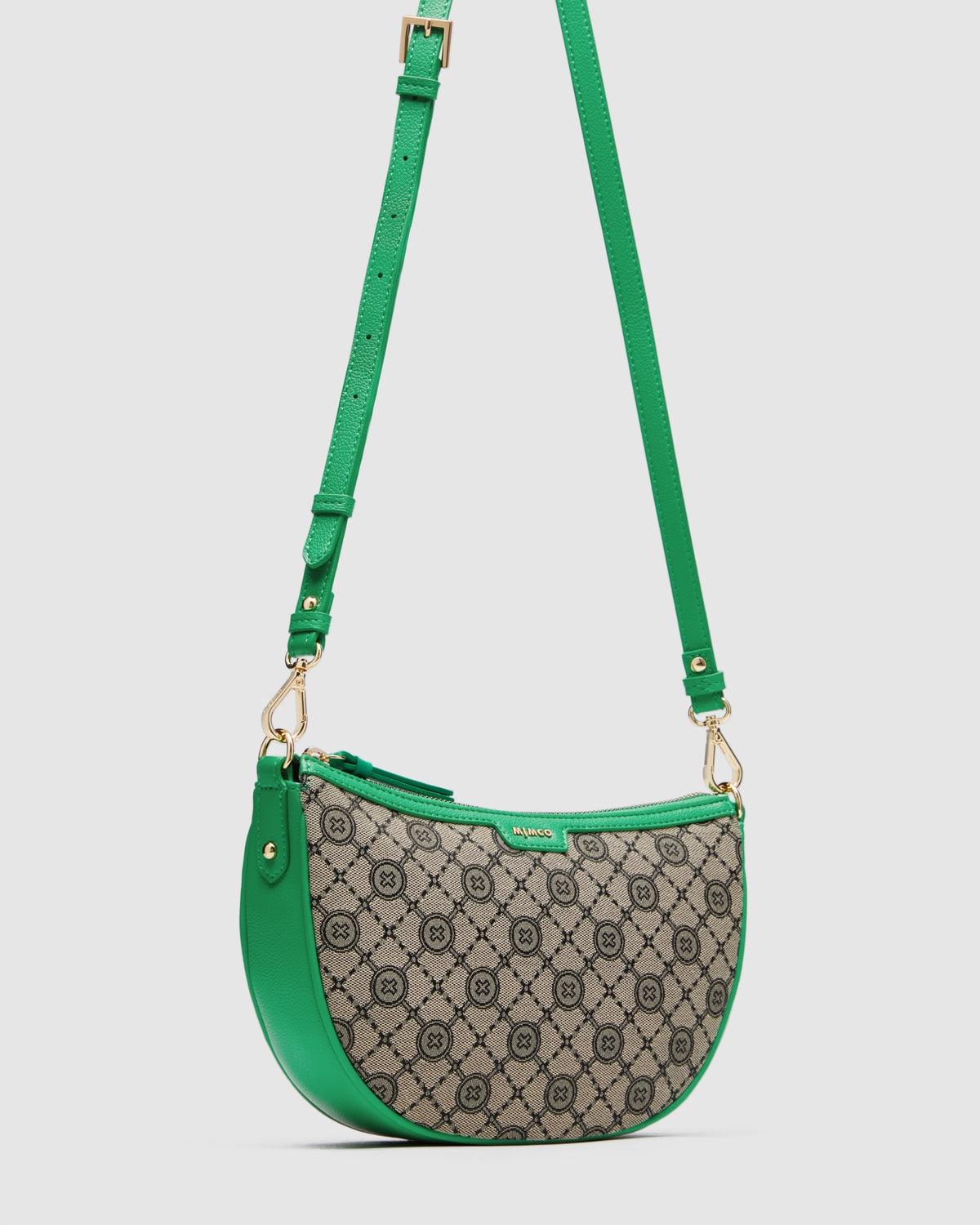 Mim-Gram Crescent Crossbody Bag - Field Green