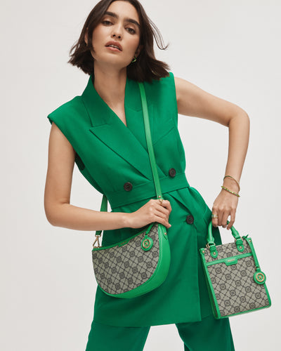 Mim-Gram Crescent Crossbody Bag - Field Green