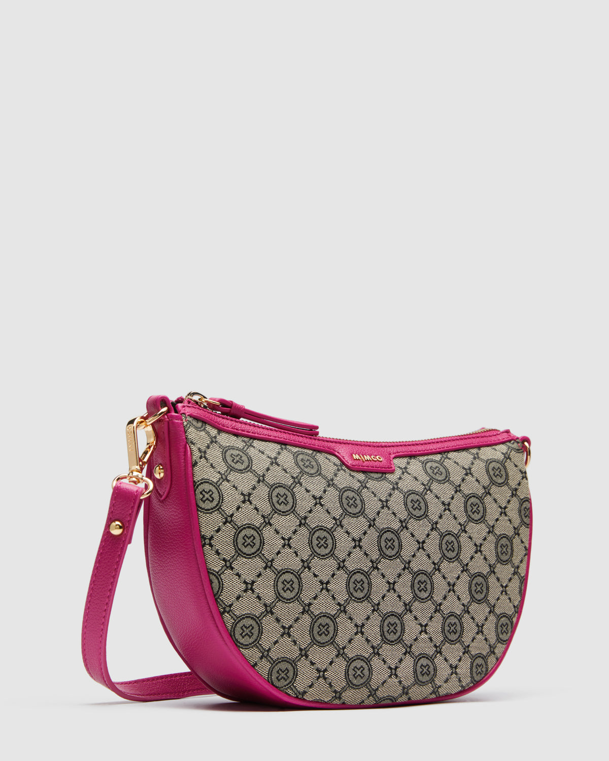 Mim-Gram Crescent Crossbody Bag - Dahlia Pink