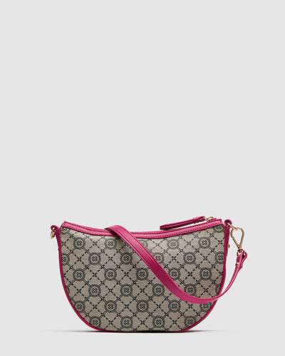 Mim-Gram Crescent Crossbody Bag - Dahlia Pink