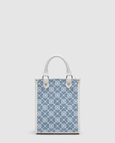 Mim-Gram Mini Tote Bag - Washed Denim
