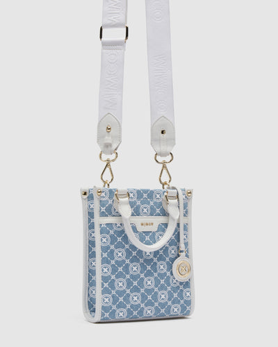 Mim-Gram Mini Tote Bag - Washed Denim