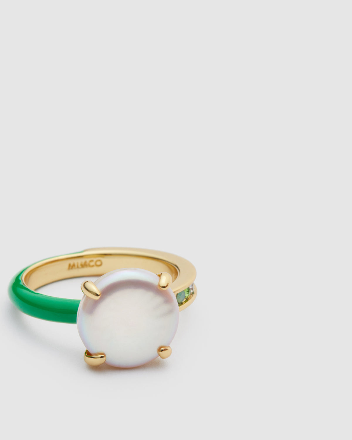 Casino Enamel Ring - Field Green