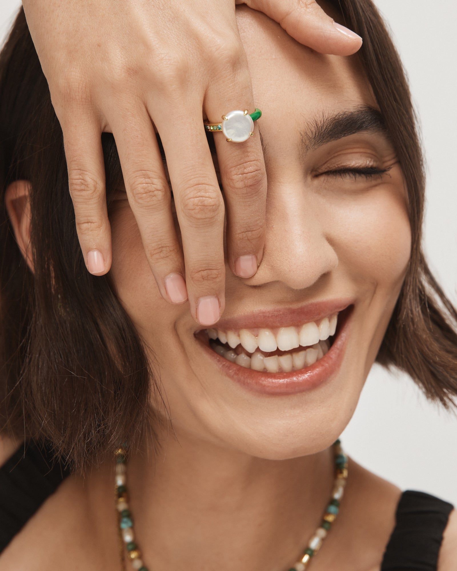 Casino Enamel Ring - Field Green