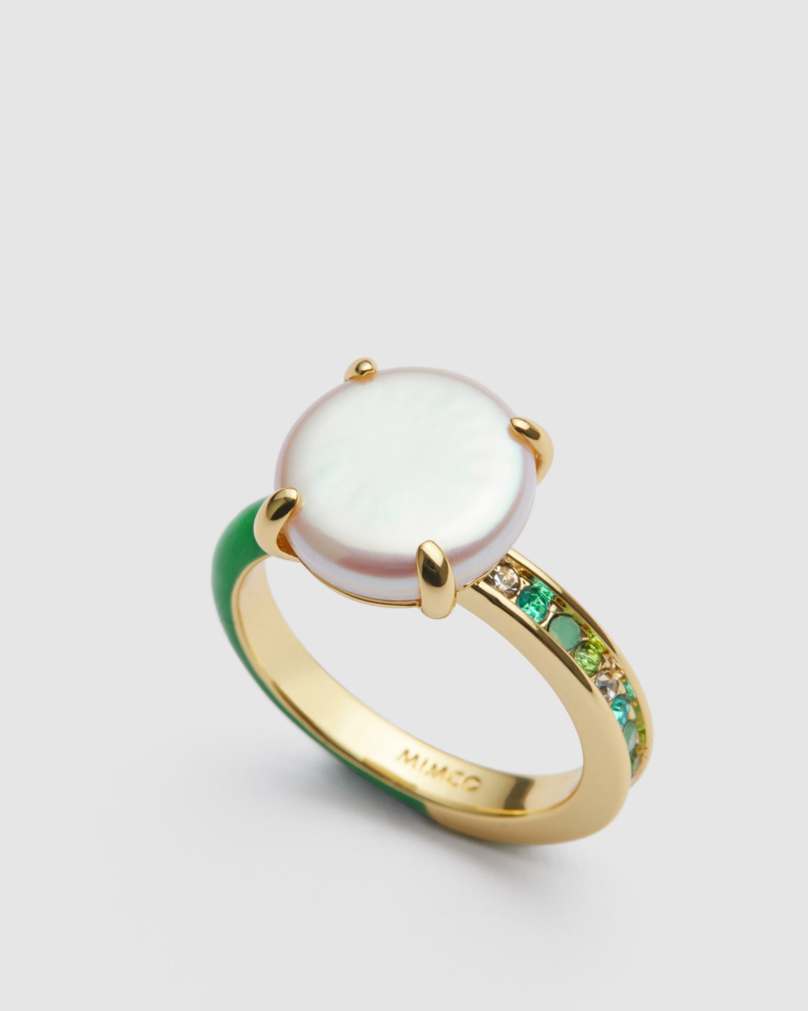 Casino Enamel Ring - Field Green