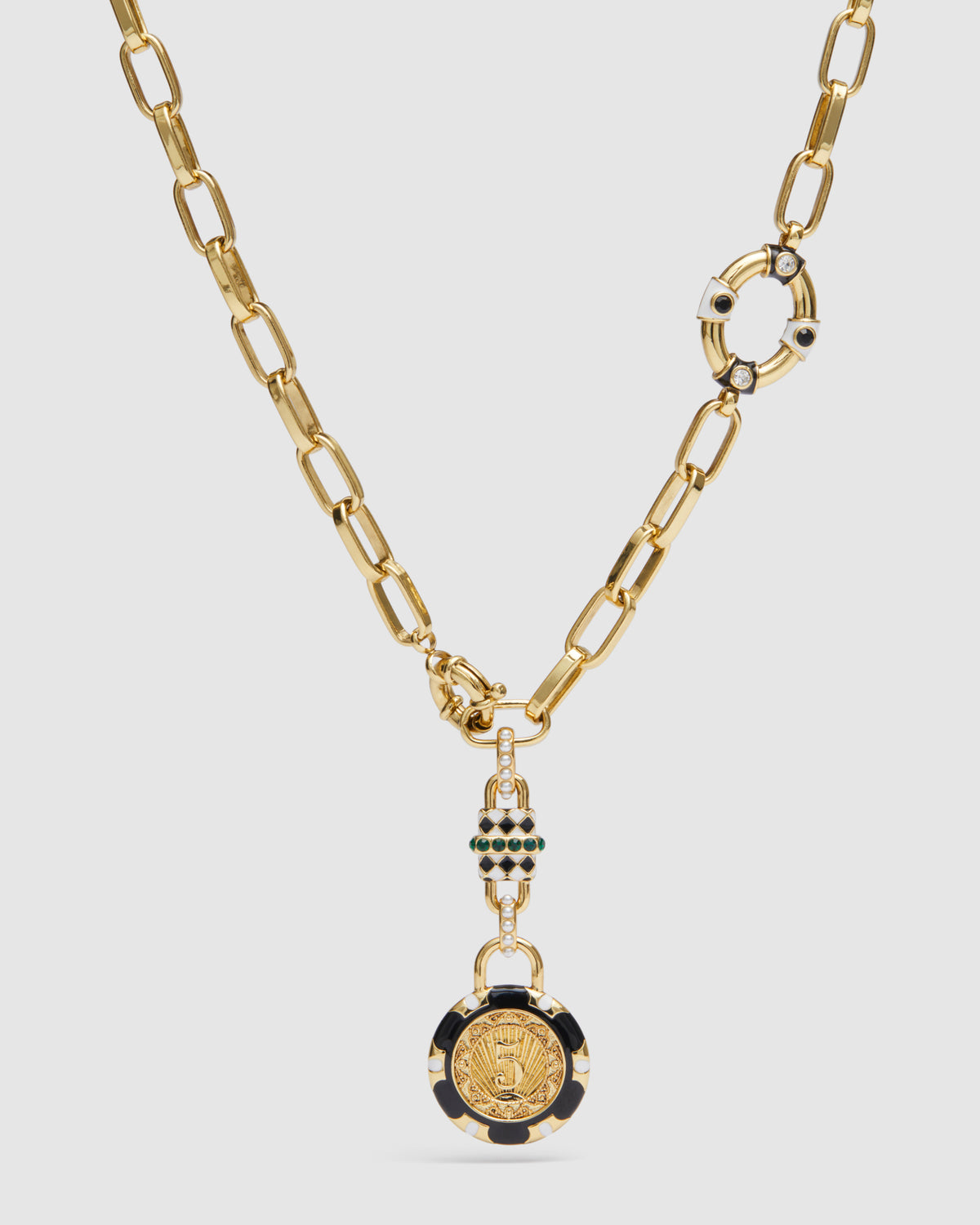 Roulette Necklace - Black White