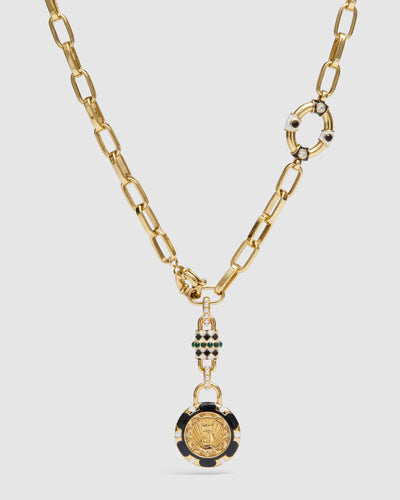 Roulette Necklace - Black White