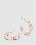 Piazza Hoop Earrings - White