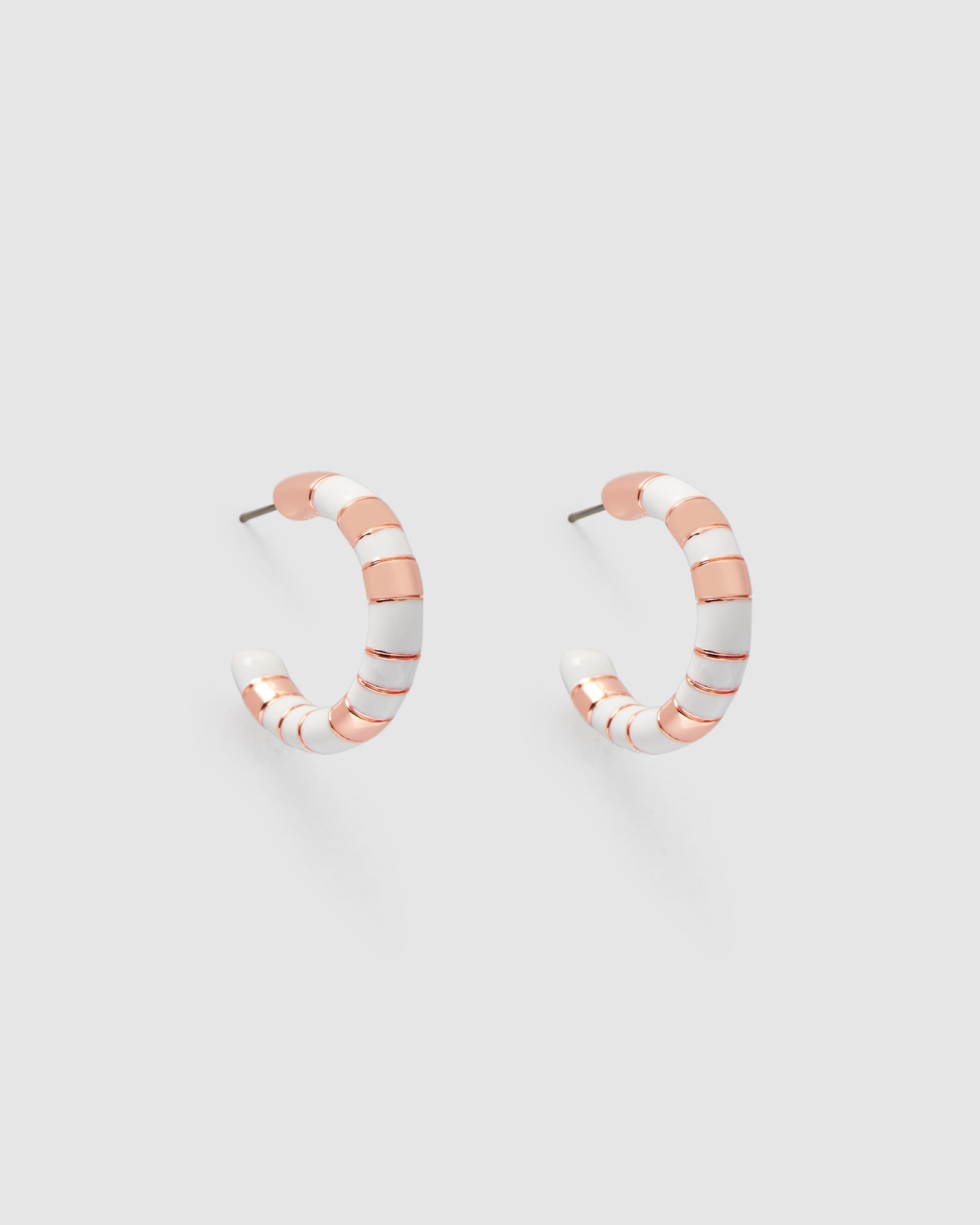 Piazza Hoop Earrings - White