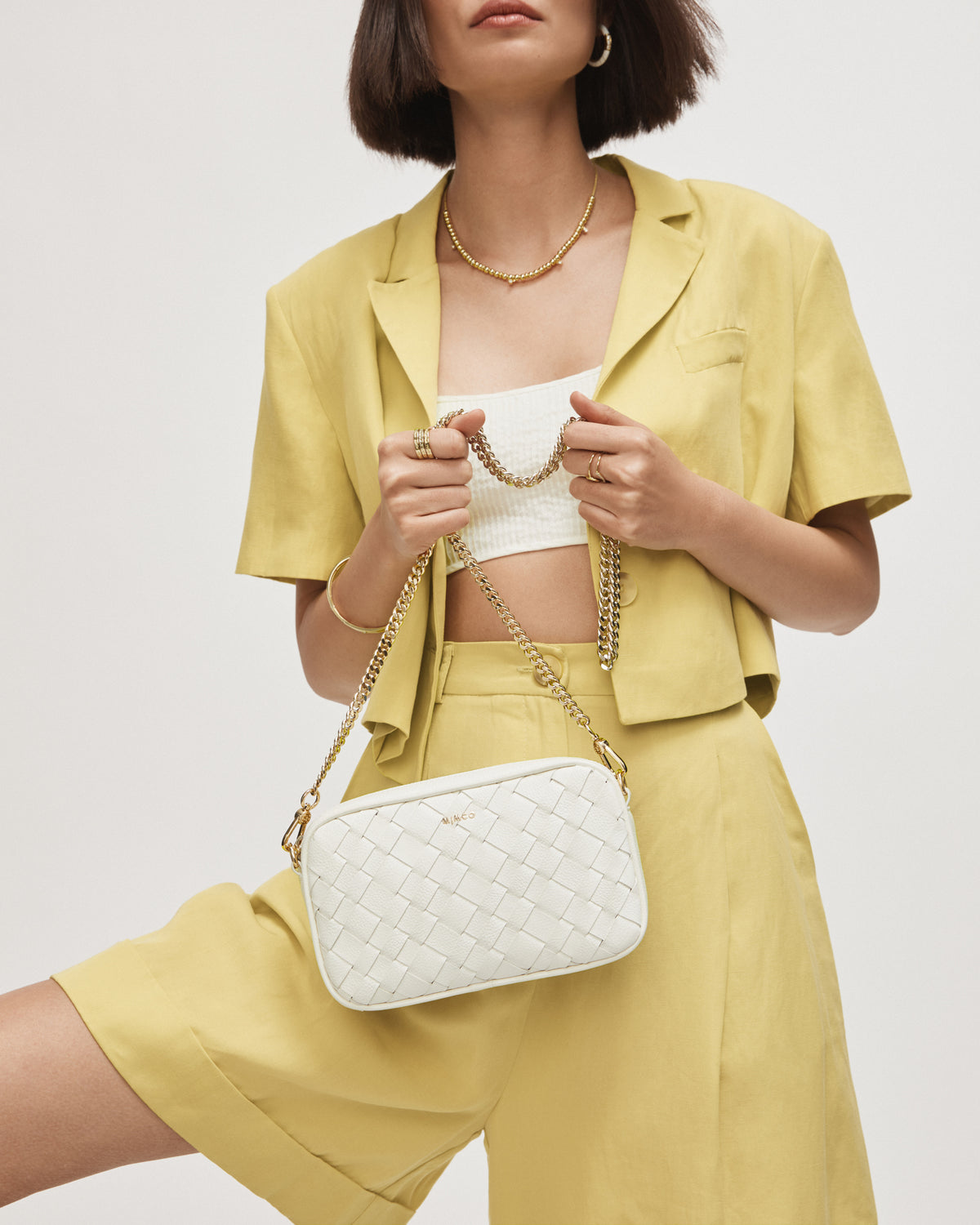 Classico Chain Crossbody Bag - White