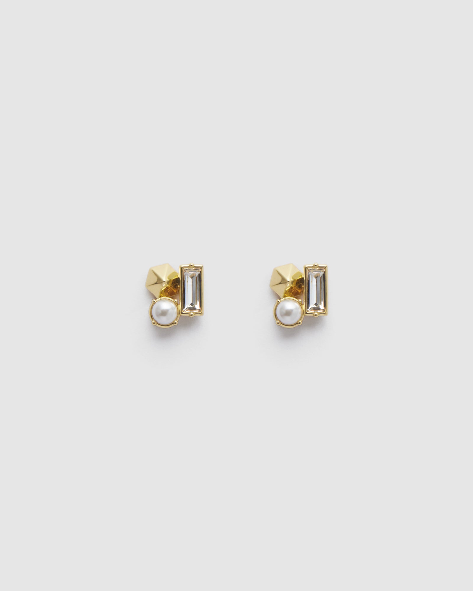 Casino Cluster Stud Earrings - Pearl
