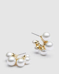 Juliet Pearl Hoop Earrings - Gold