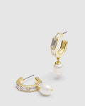 Juliet Charm Hoop Earrings - Gold
