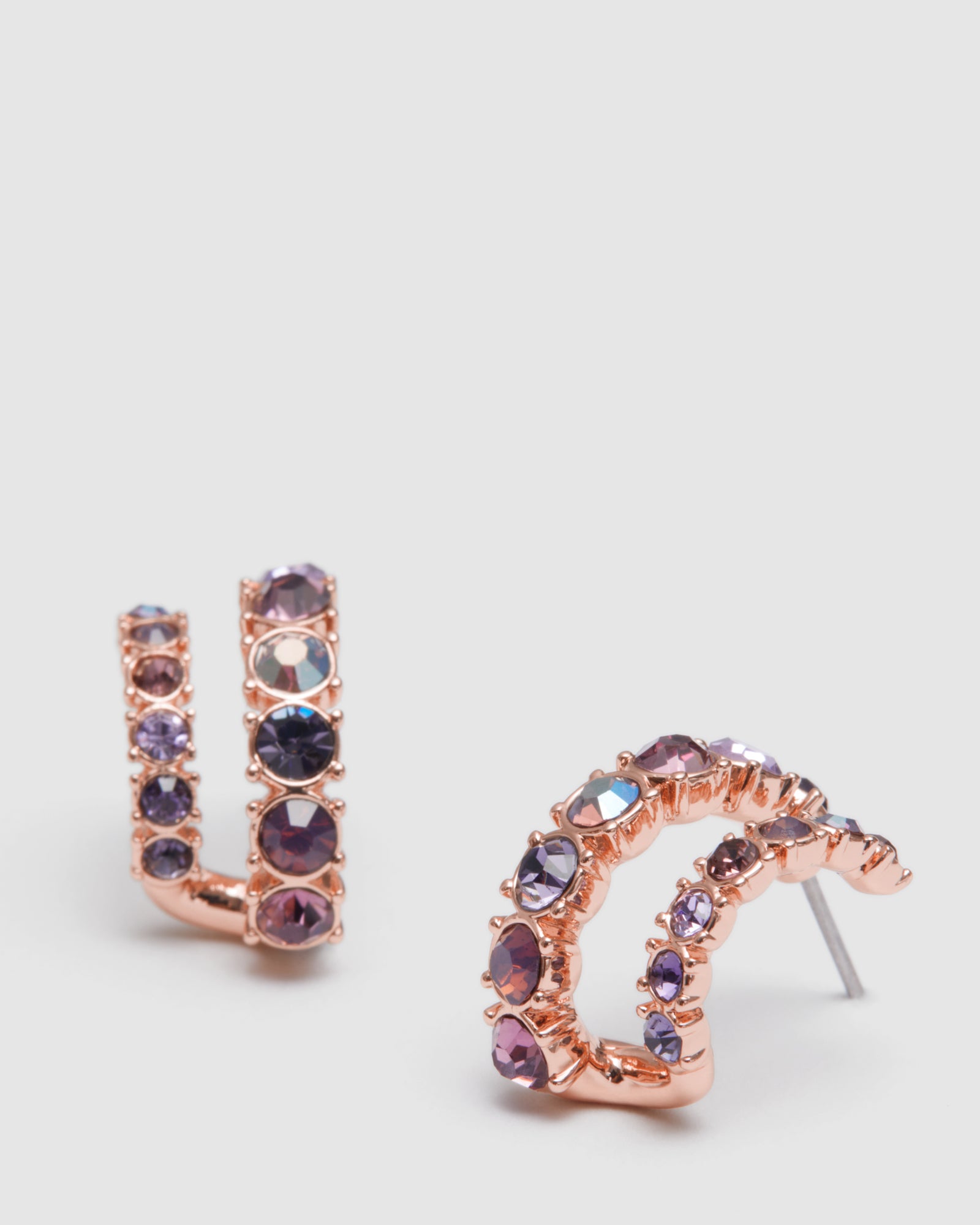 Vision Hoop Earrings - Mauve Mist