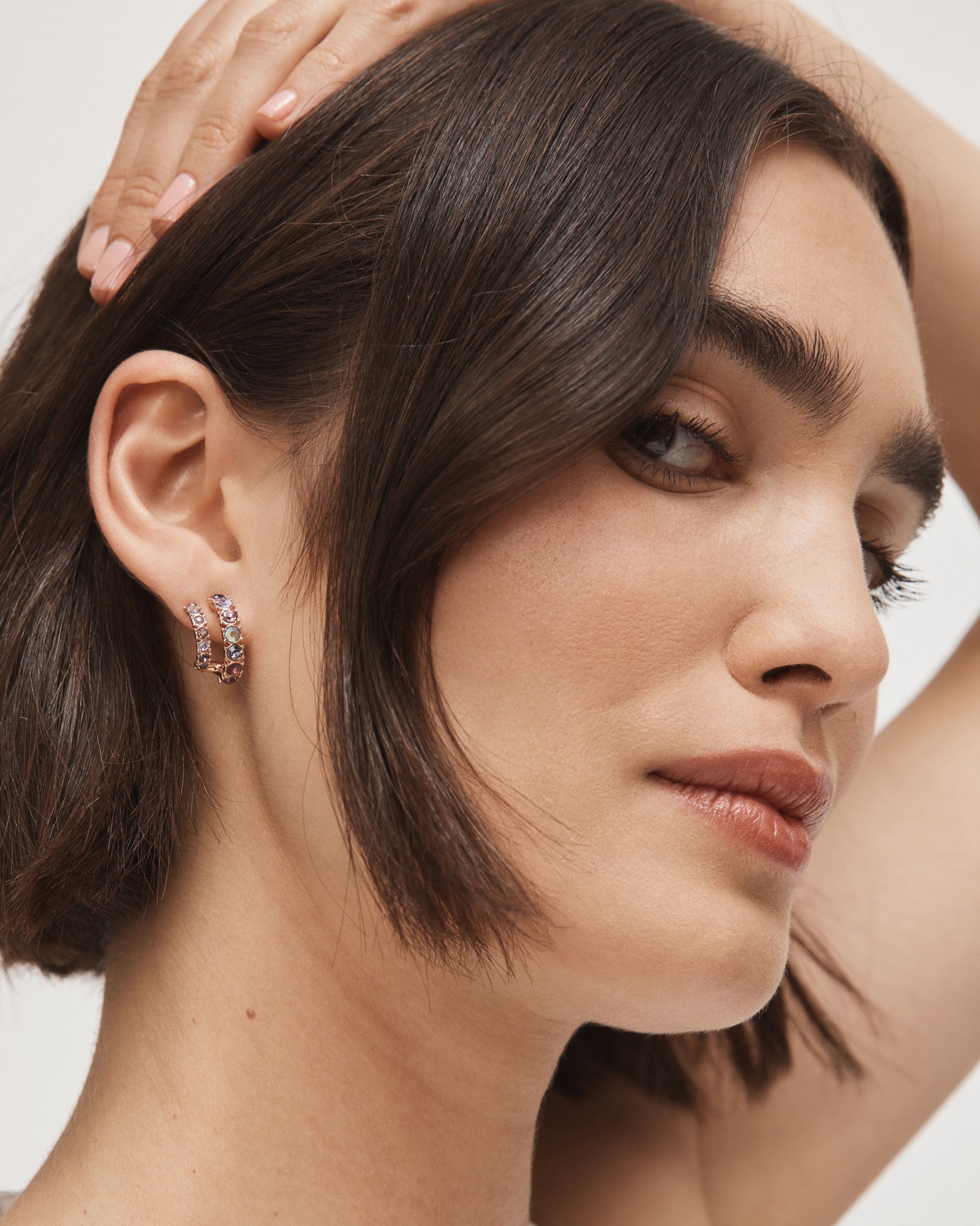 Vision Hoop Earrings - Mauve Mist