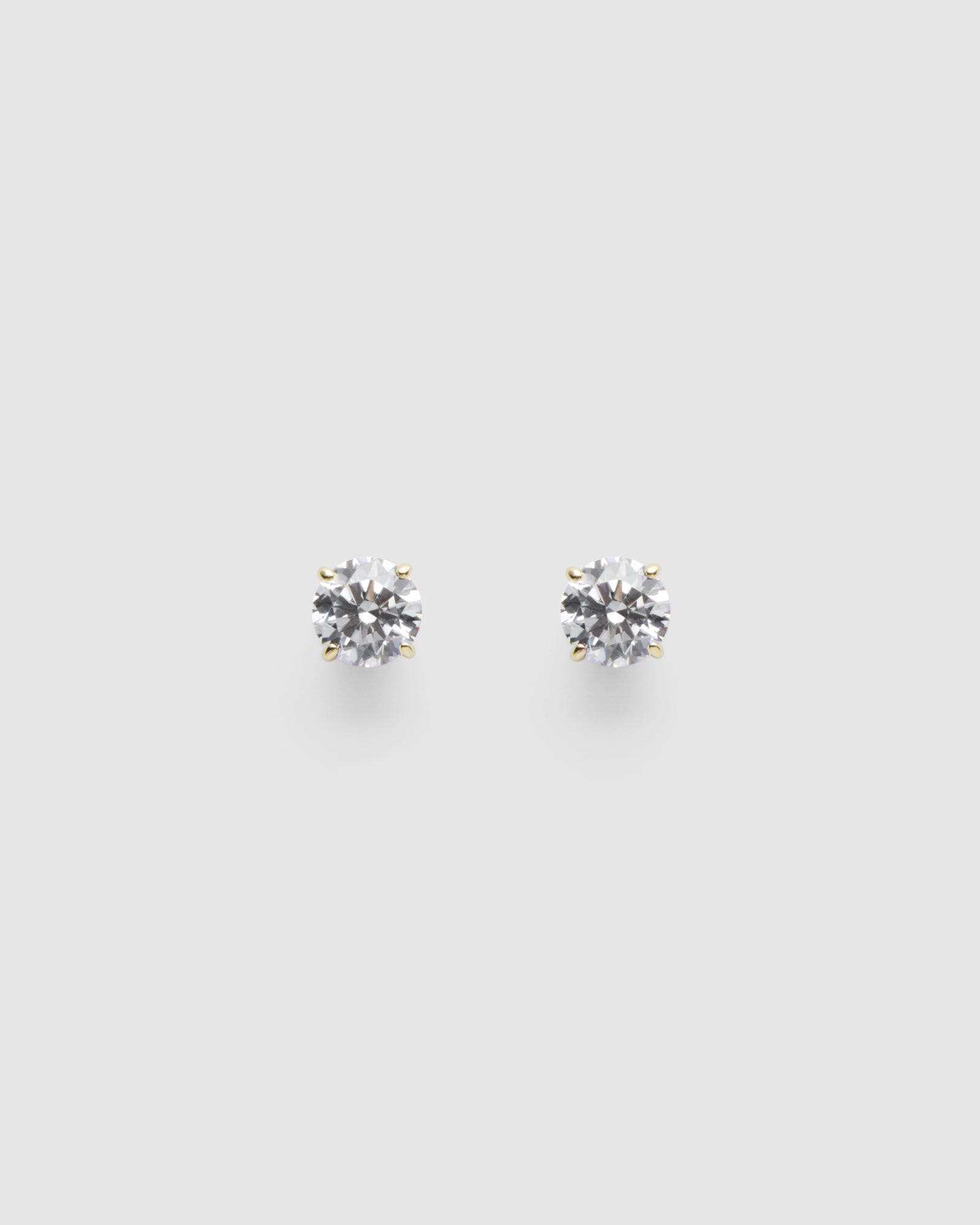 Dia-Mim 1 Carat Stud Earrings - Gold