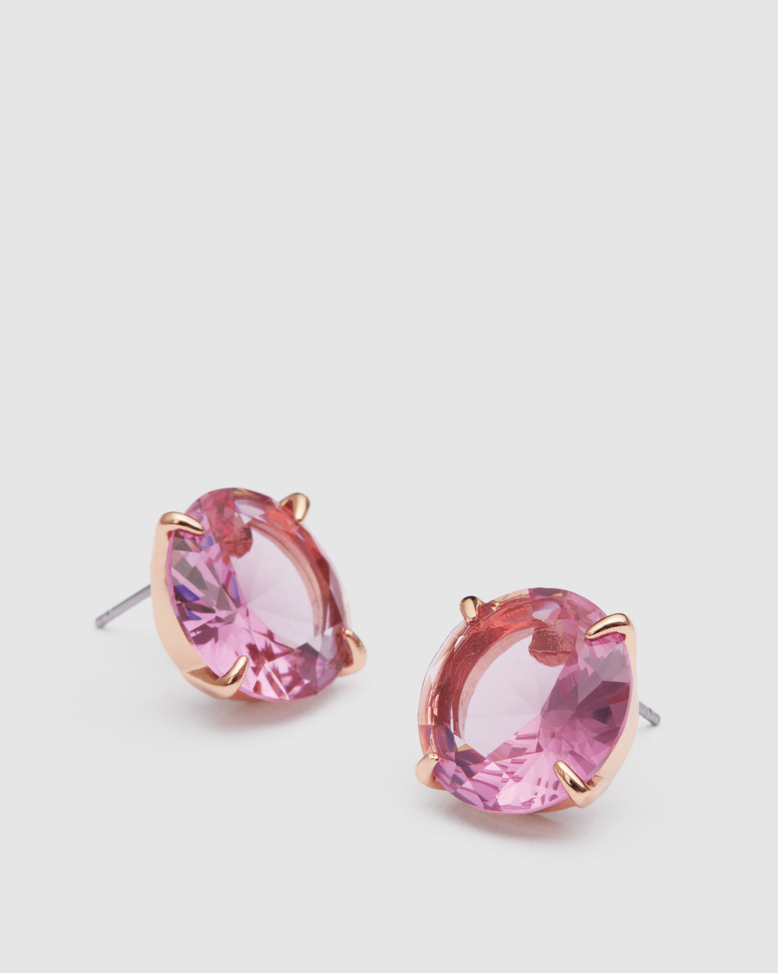 Monaco Stud Earrings - Mauve Mist